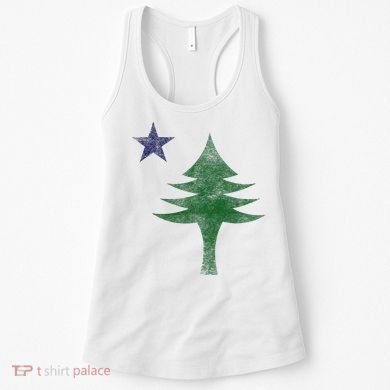 Maine Pine Tree Flag Big Style – Modern 1901 State Flag Women's Tank Top