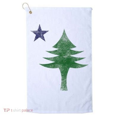 Maine Pine Tree Flag Big Style – Modern 1901 State Flag Golf Towel