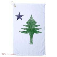 Maine Pine Tree Flag Big Style – Modern 1901 State Flag Golf Towel thumb 0