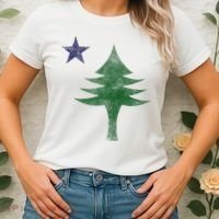 Maine Pine Tree Flag Big Style – Modern 1901 State Flag Women's T-Shirt thumb 2
