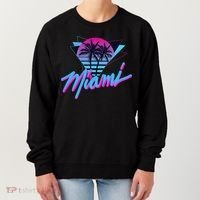 Miami Palm Trees Vaperwave Synthwave 80s Style Retro Women's Sweatshirt thumb 0