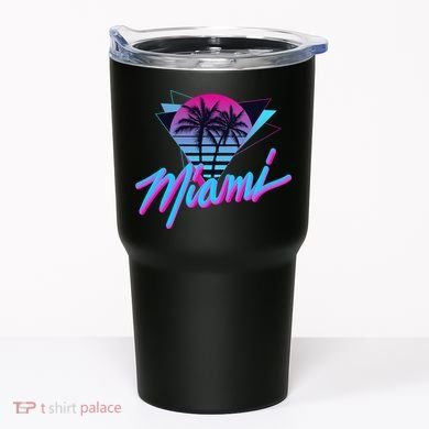 Miami Palm Trees Vaperwave Synthwave 80s Style Retro Tumbler