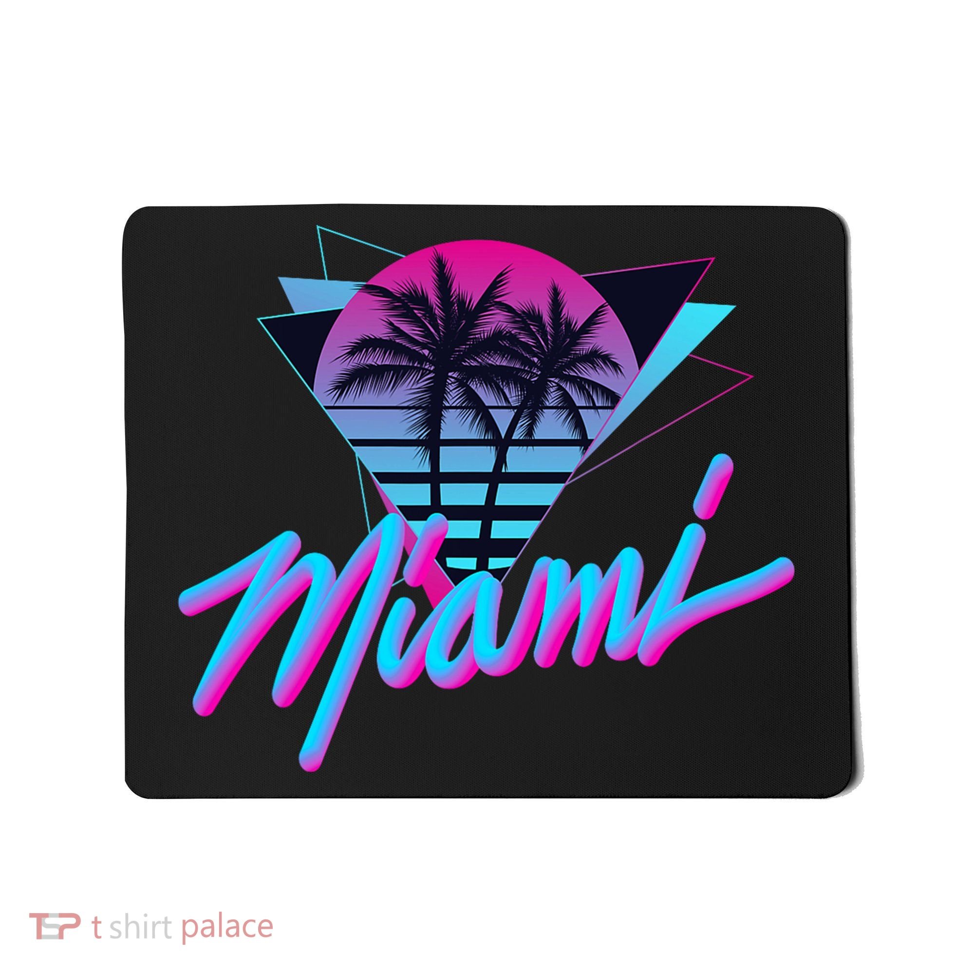 Miami Palm Trees Vaperwave Synthwave 80s Style Retro Mousepad