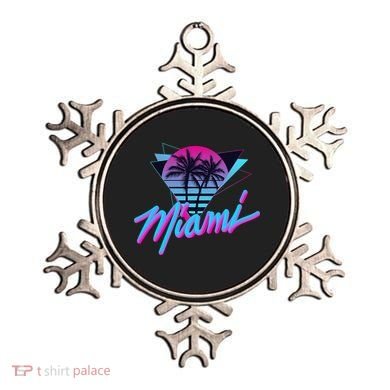 Miami Palm Trees Vaperwave Synthwave 80s Style Retro Ornament