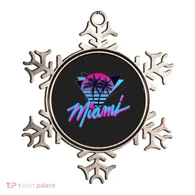 Miami Palm Trees Vaperwave Synthwave 80s Style Retro Ornament