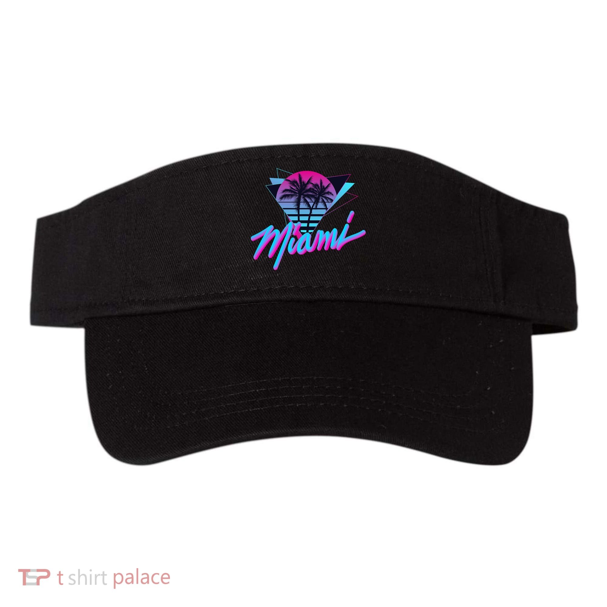 Miami Palm Trees Vaperwave Synthwave 80s Style Retro Visor