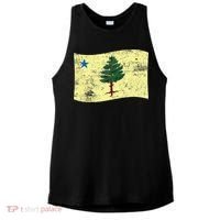 Maine Pine Tree Flag 1901 – First State Flag Ladies PosiCharge Tri-Blend Wicking Tank thumb 0