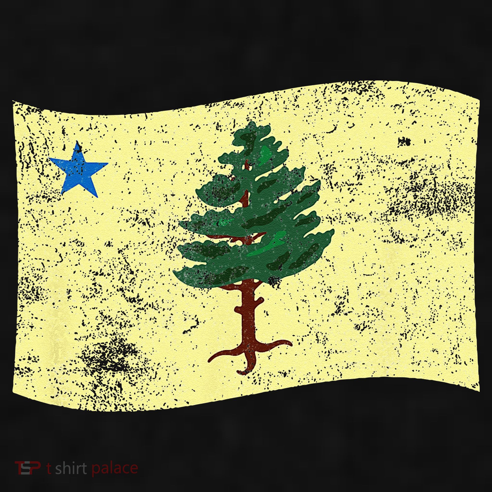 Maine Pine Tree Flag 1901 – First State Flag Ladies PosiCharge Tri-Blend Wicking Tank