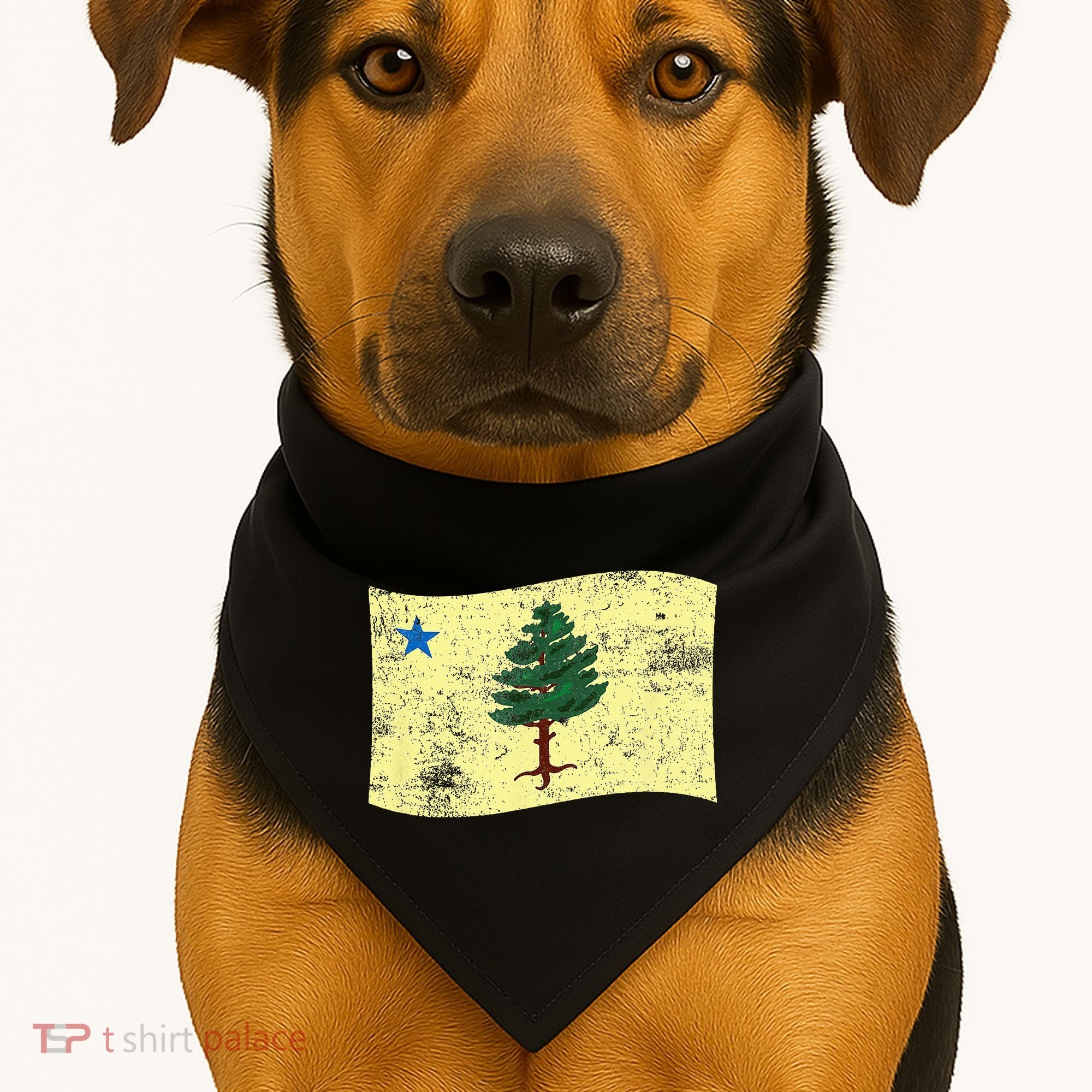 Maine Pine Tree Flag 1901 – First State Flag USA-Made Doggie Bandana