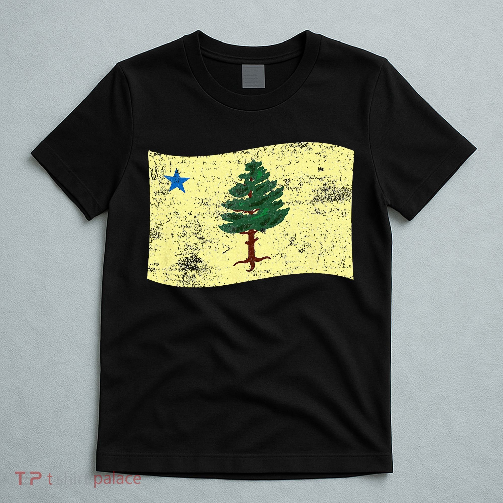 Maine Pine Tree Flag 1901 – First State Flag T-Shirt