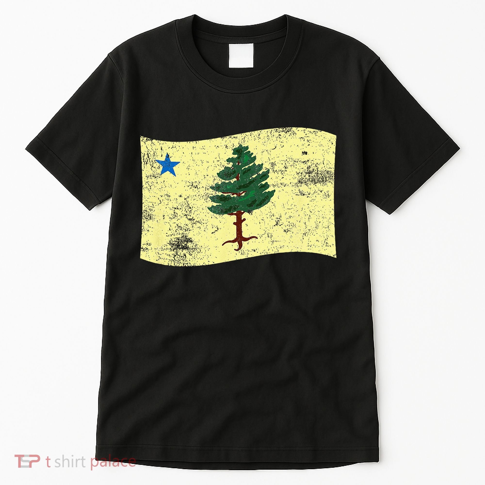 Maine Pine Tree Flag 1901 – First State Flag Tall T-Shirt