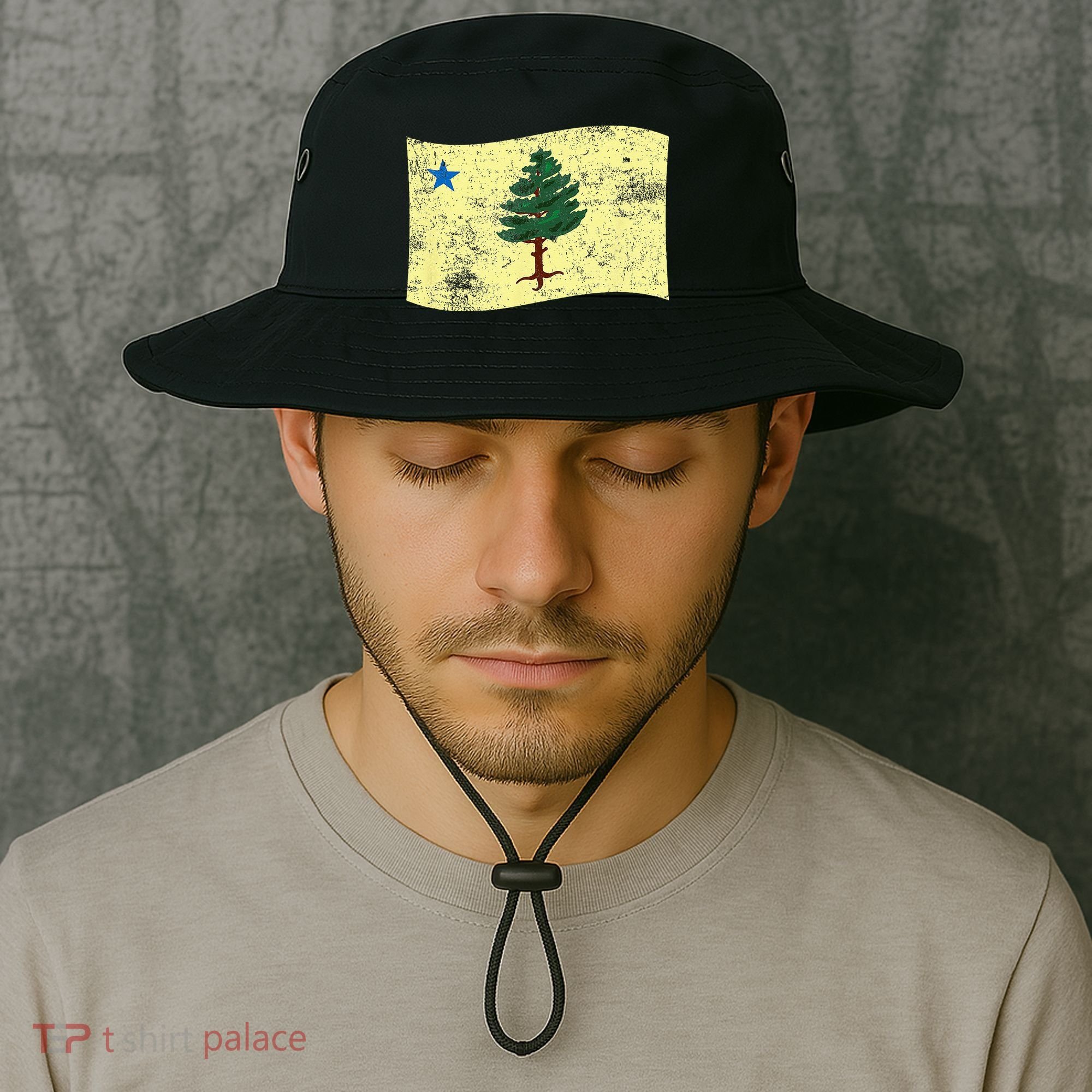 Maine Pine Tree Flag 1901 – First State Flag Bucket Hat