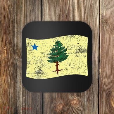 Maine Pine Tree Flag 1901 – First State Flag Coaster