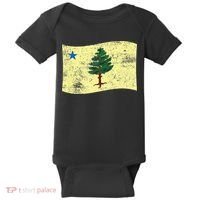 Maine Pine Tree Flag 1901 – First State Flag Baby Bodysuit thumb 0