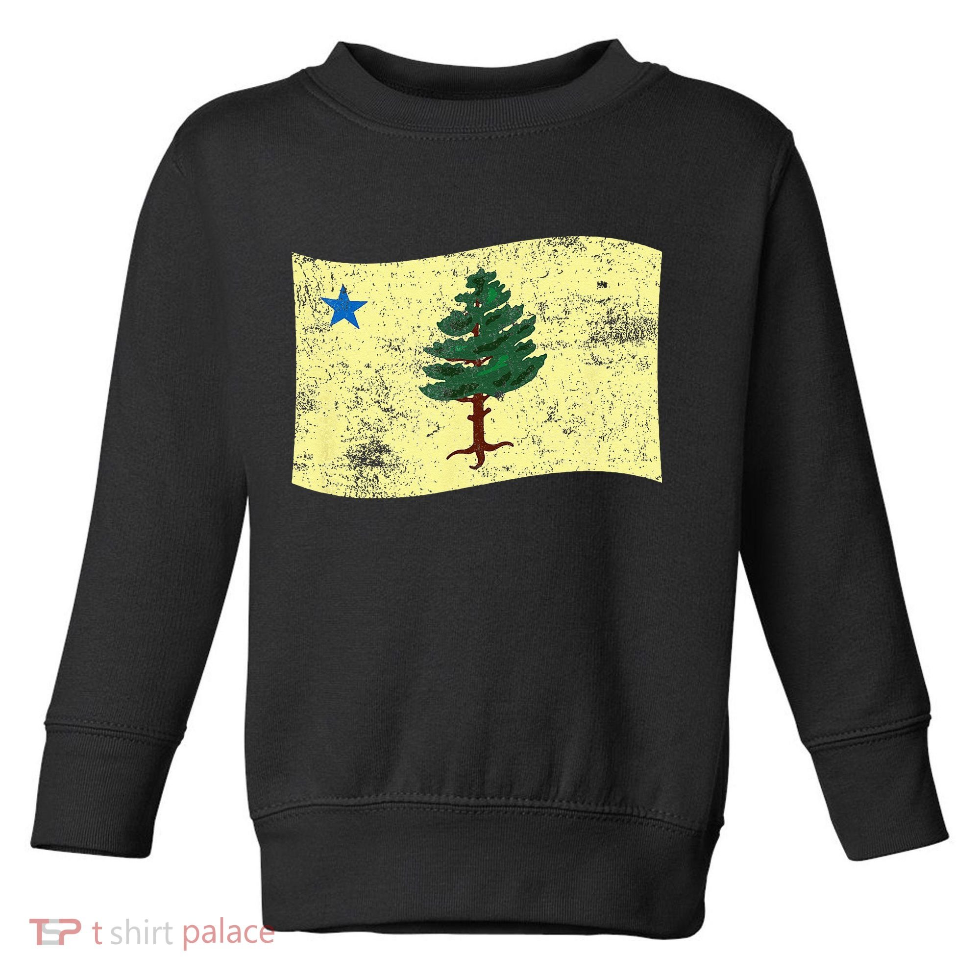Maine Pine Tree Flag 1901 – First State Flag Toddler Sweatshirt