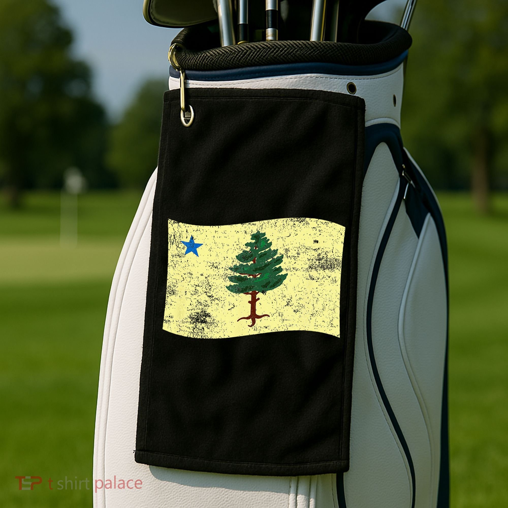 Maine Pine Tree Flag 1901 – First State Flag Golf Towel