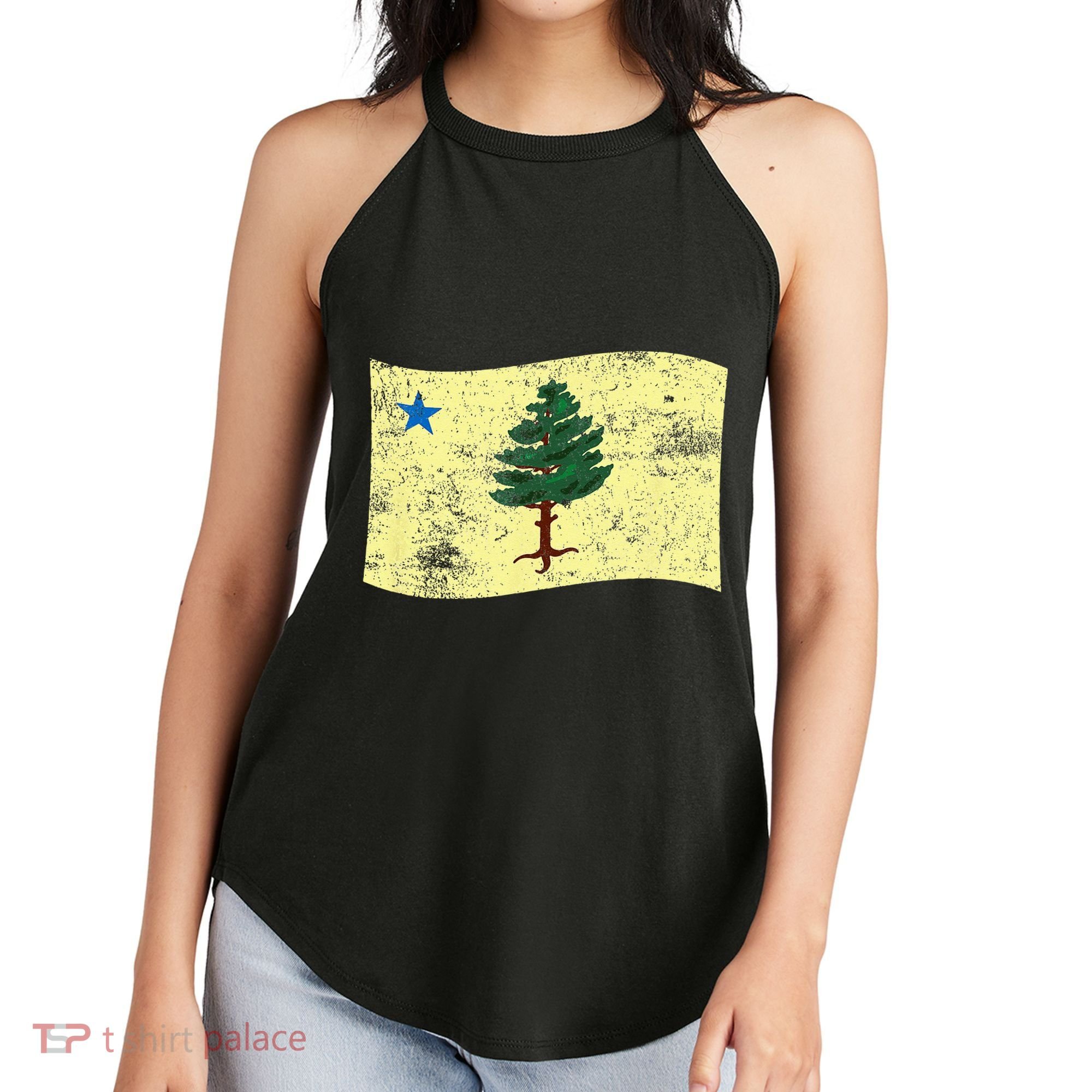 Maine Pine Tree Flag 1901 – First State Flag Women's Perfect Tri Rocker Tank