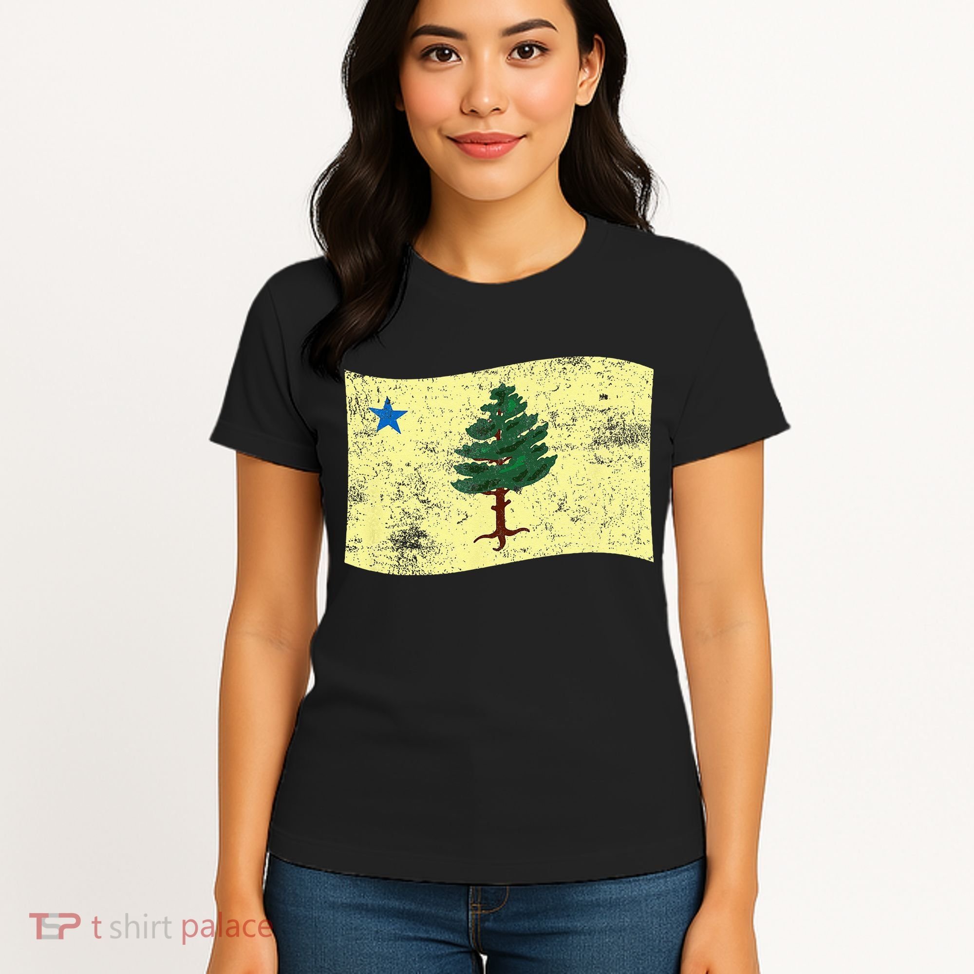 Maine Pine Tree Flag 1901 – First State Flag Women's T-Shirt