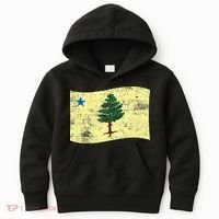 Maine Pine Tree Flag 1901 – First State Flag Kids Hoodie thumb 0