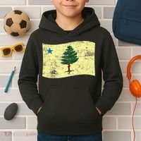 Maine Pine Tree Flag 1901 – First State Flag Kids Hoodie thumb 2