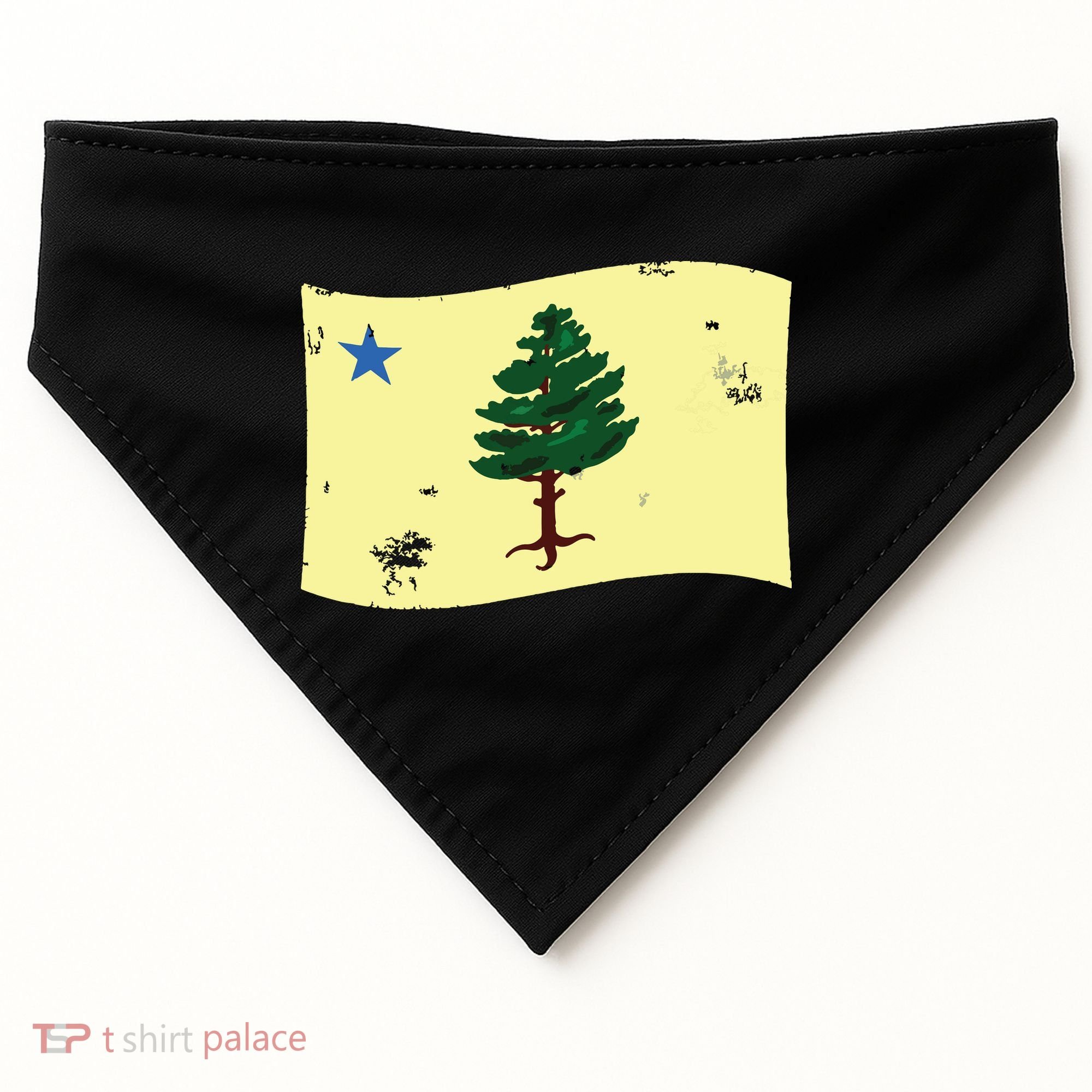 Maine Pine Tree Flag 1901 First State Flag USA-Made Doggie Bandana