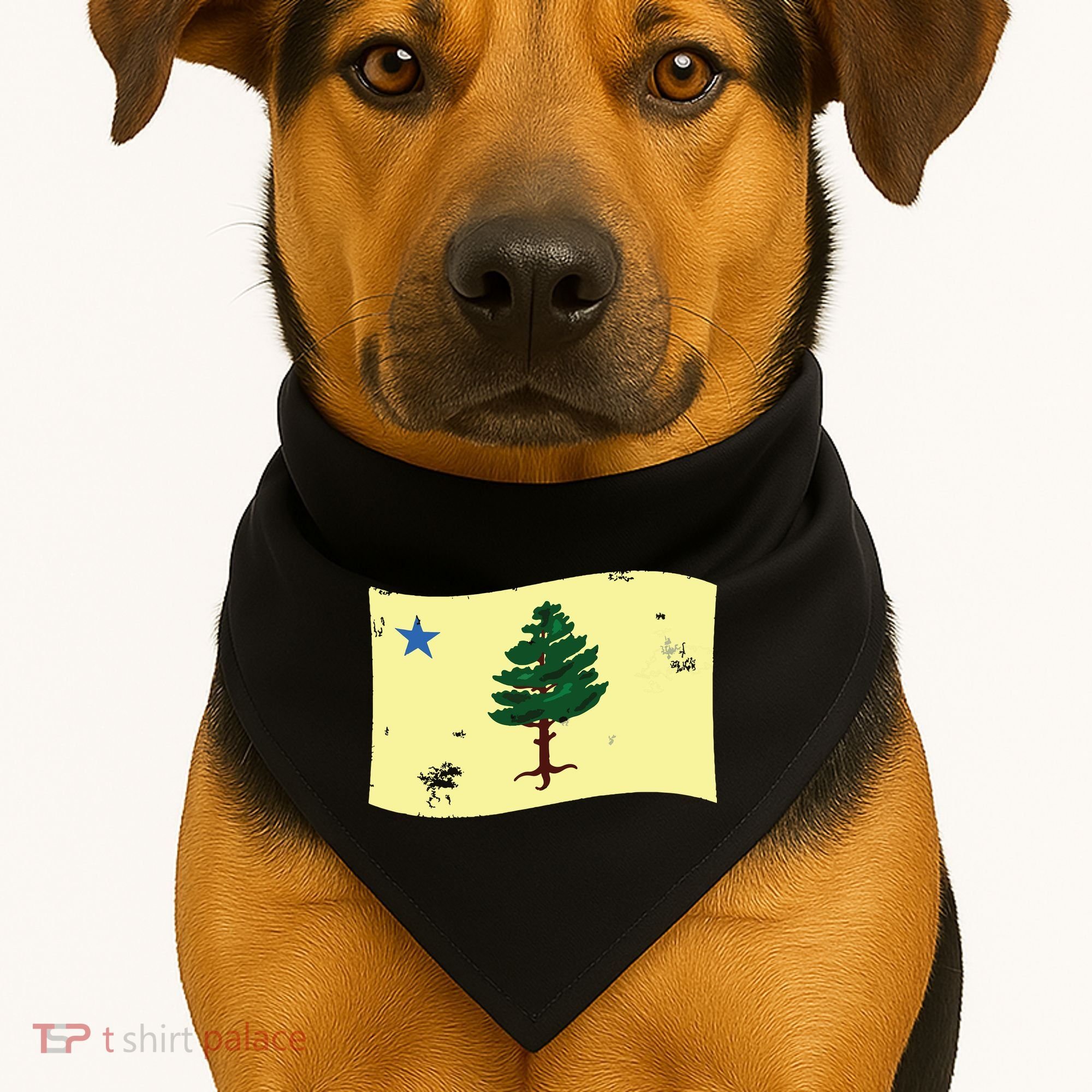 Maine Pine Tree Flag 1901 First State Flag USA-Made Doggie Bandana
