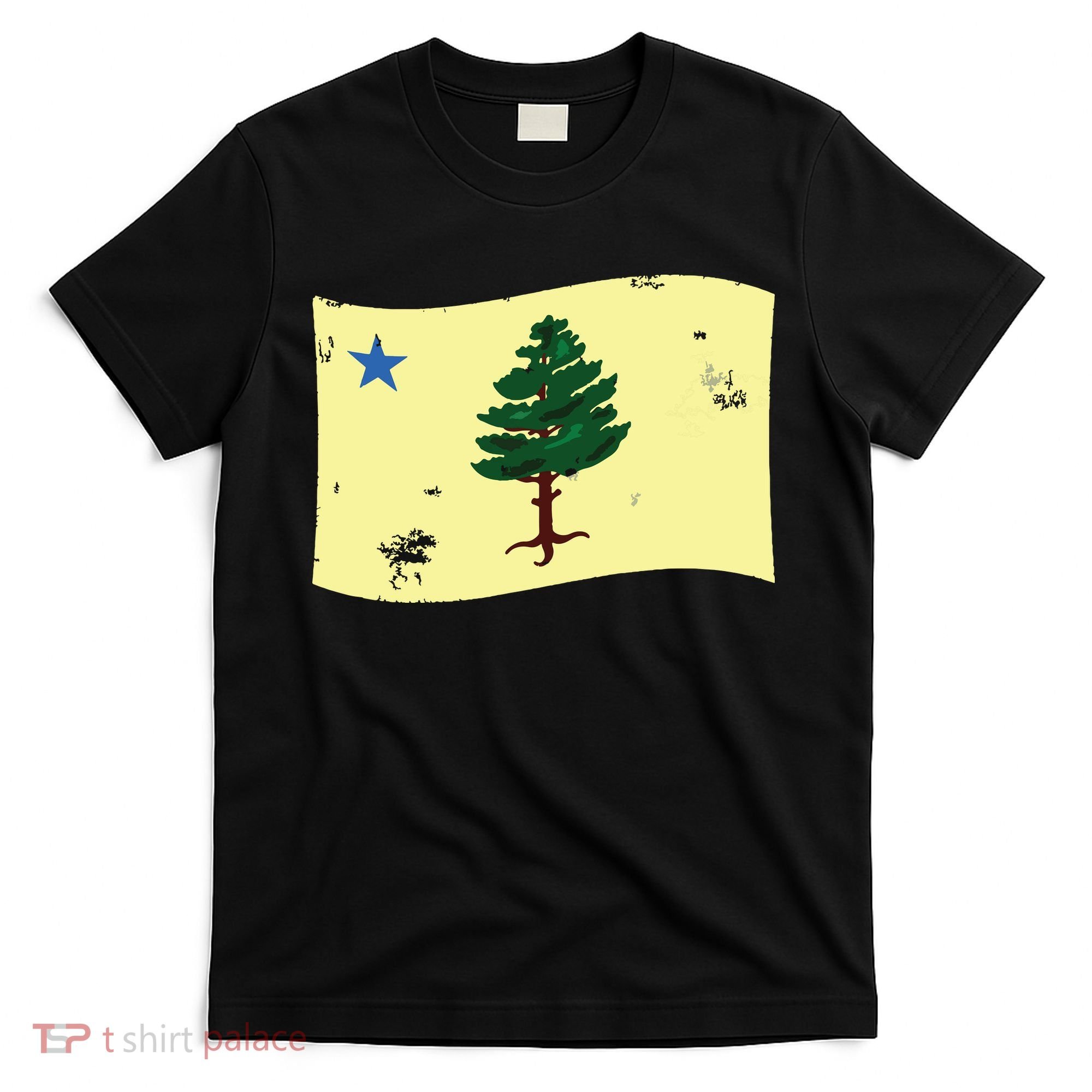 Maine Pine Tree Flag 1901 First State Flag T-Shirt