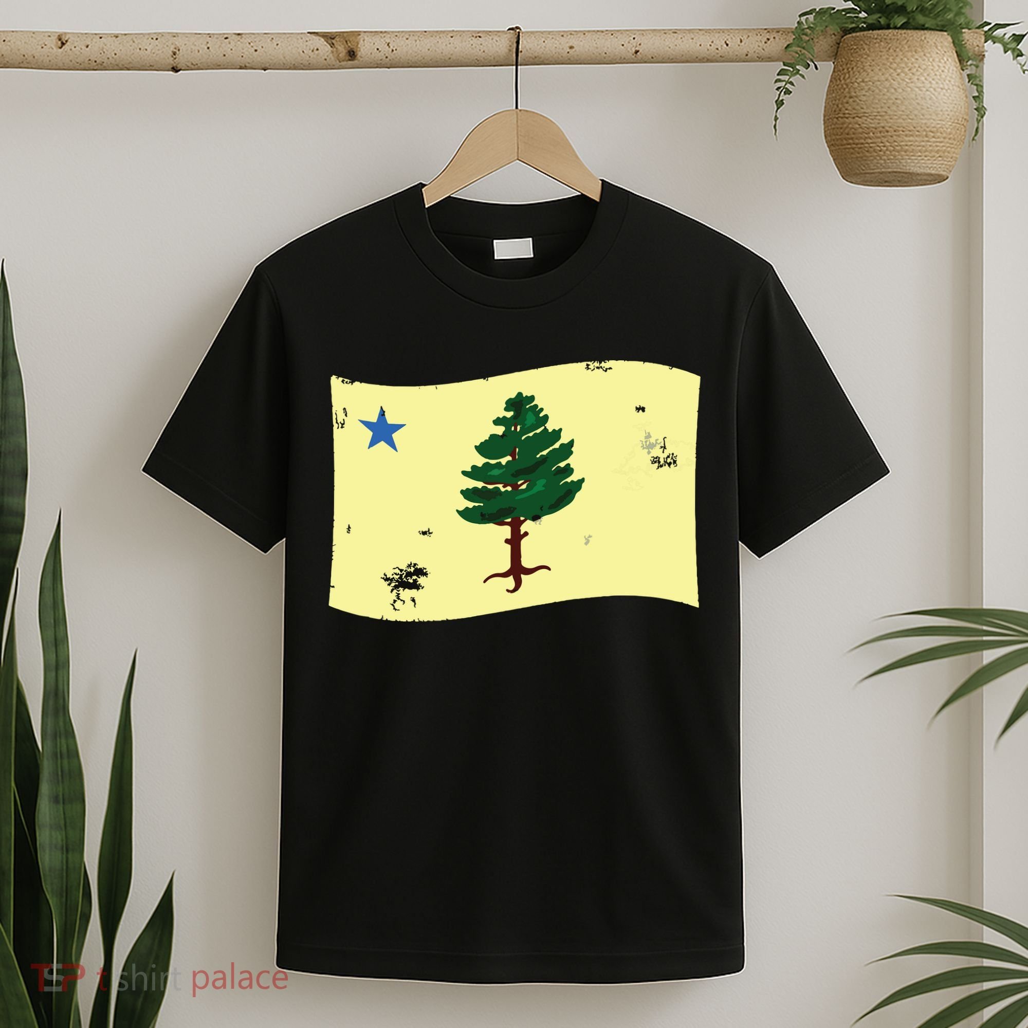 Maine Pine Tree Flag 1901 First State Flag T-Shirt