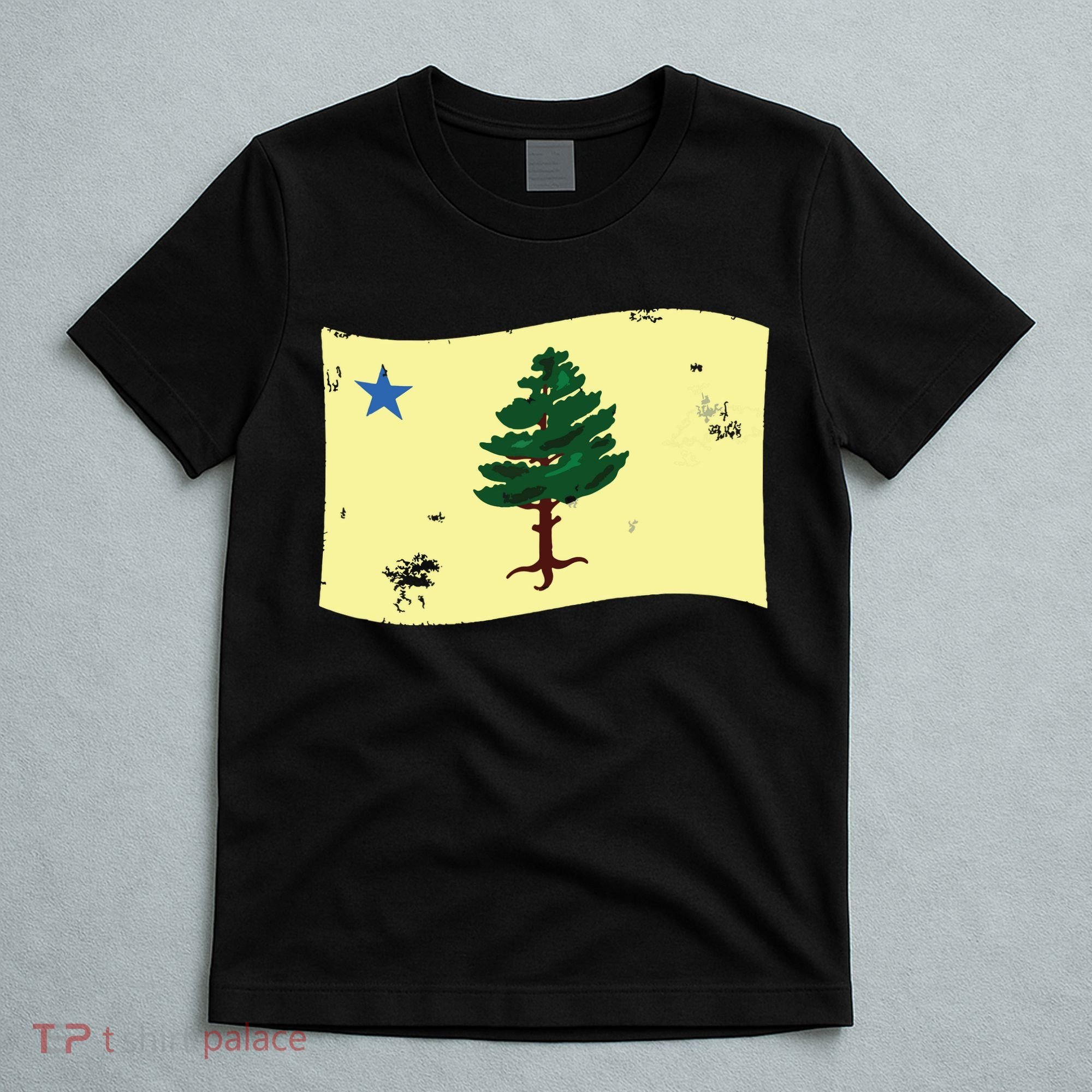 Maine Pine Tree Flag 1901 First State Flag T-Shirt