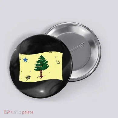 Maine Pine Tree Flag 1901 First State Flag Button