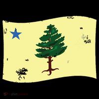 Maine Pine Tree Flag 1901 First State Flag Ornament thumb 1