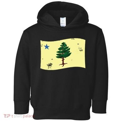 Maine Pine Tree Flag 1901 First State Flag Toddler Hoodie