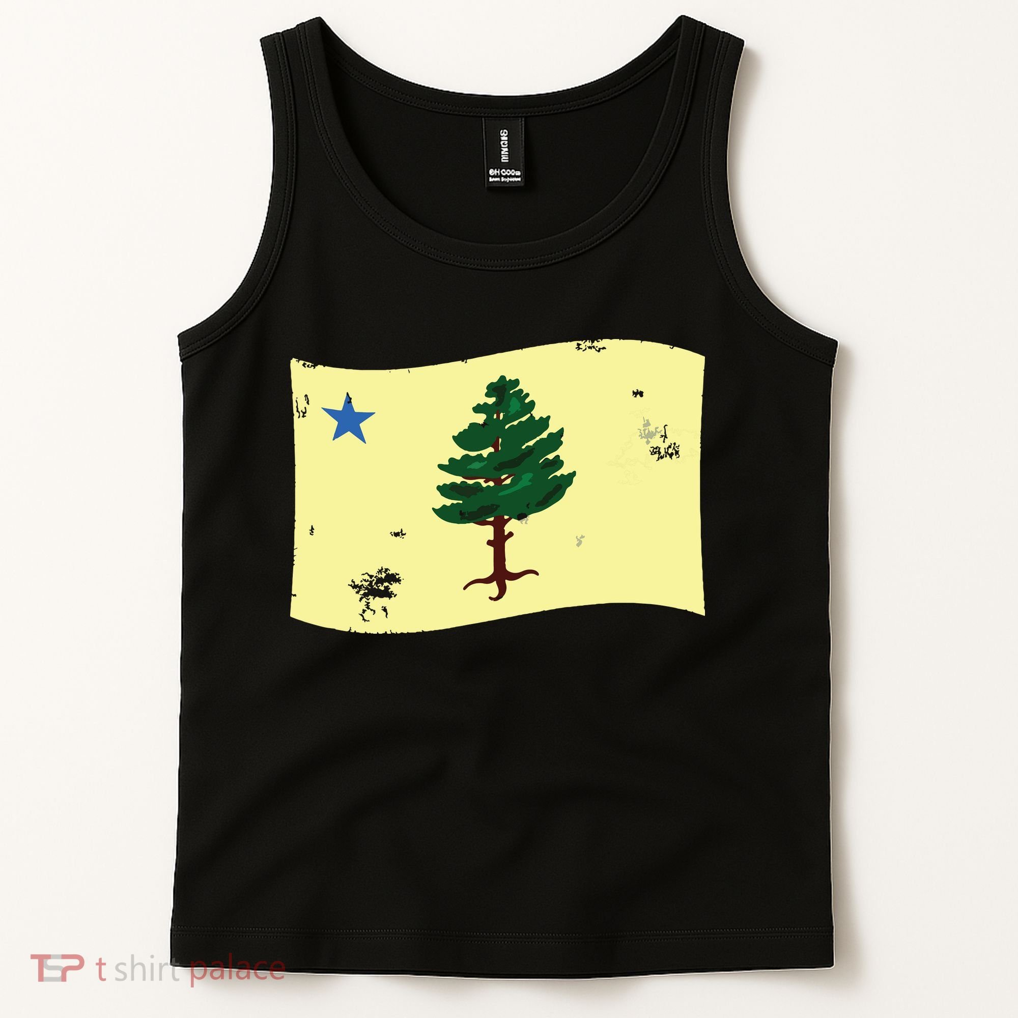 Maine Pine Tree Flag 1901 First State Flag Tank Top