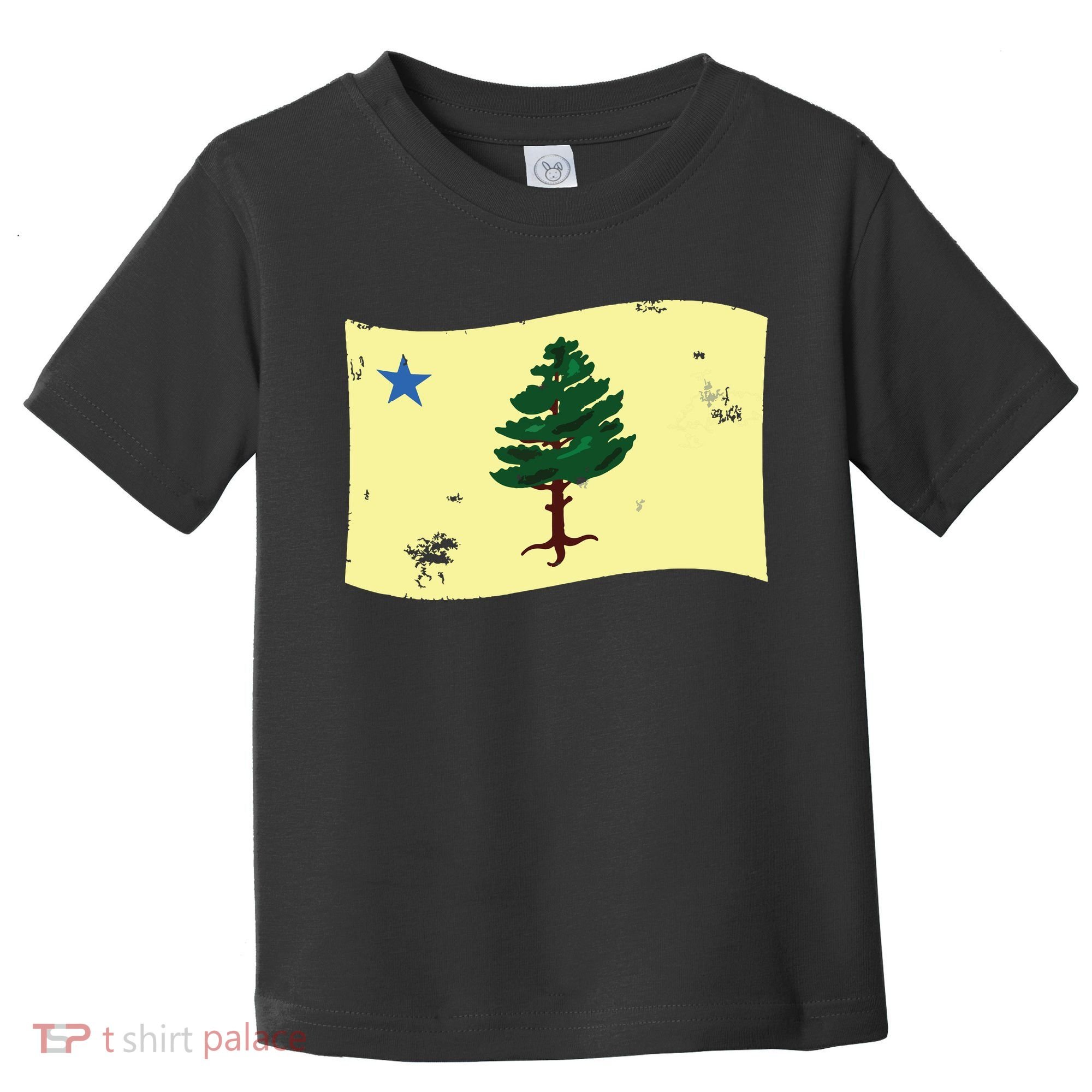 Maine Pine Tree Flag 1901 First State Flag Toddler T-Shirt
