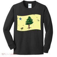Maine Pine Tree Flag 1901 First State Flag Kids Long Sleeve Shirt thumb 0