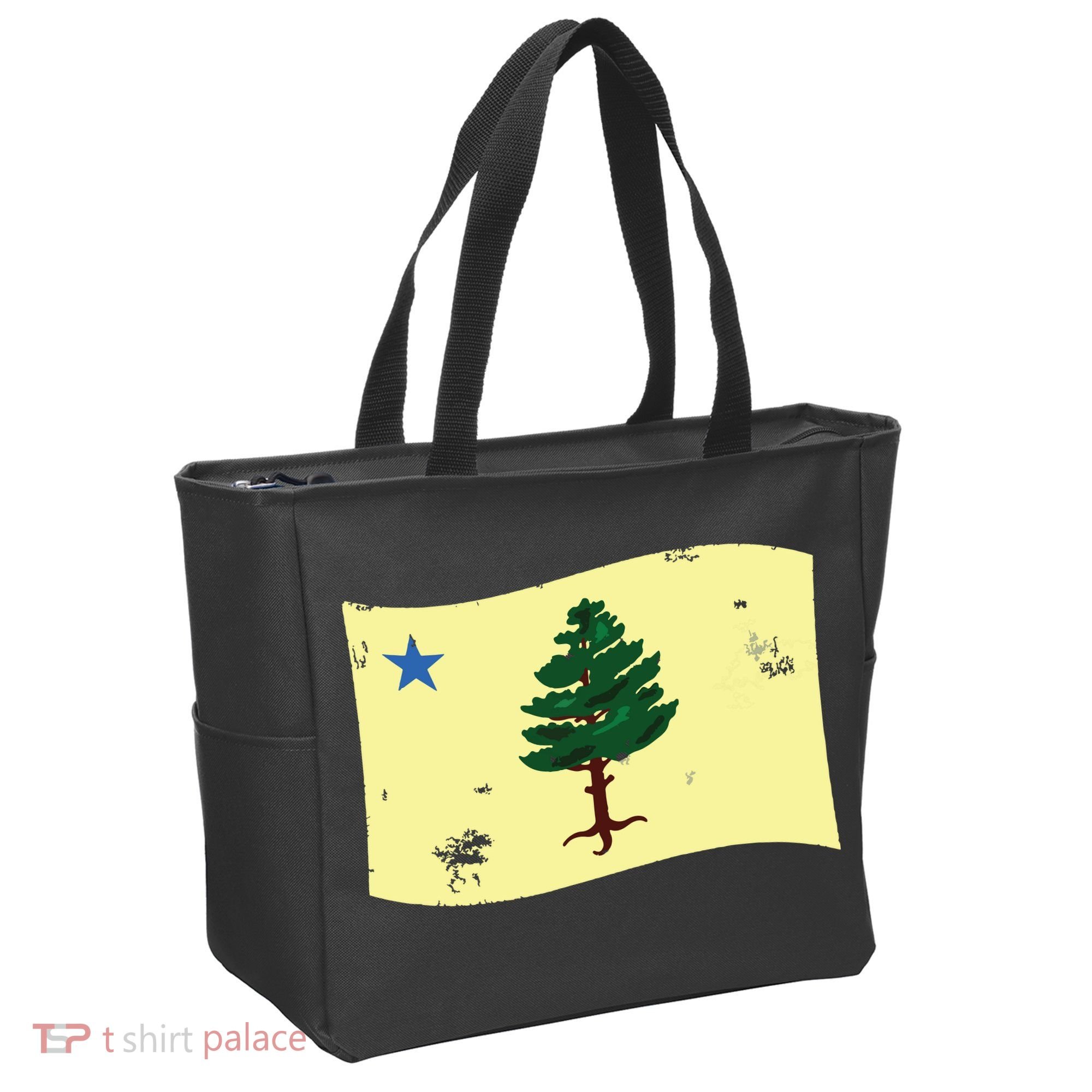 Maine Pine Tree Flag 1901 First State Flag Tote Bag