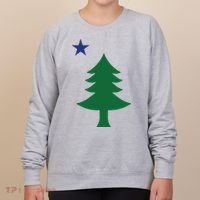 Maine Pine Tree State Flag Pride Patriotic Women's Sweatshirt thumb 0