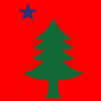 Maine Pine Tree State Flag Pride Patriotic Santa Hat thumb 1