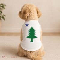 Maine Pine Tree State Flag Pride Patriotic Doggie Tank thumb 2