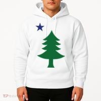 Maine Pine Tree State Flag Pride Patriotic Hoodie thumb 2