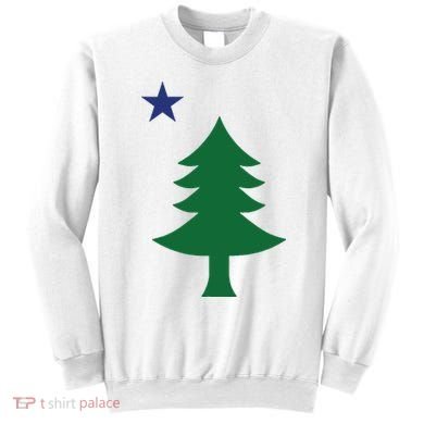 Maine Pine Tree State Flag Pride Patriotic Sweatshirt