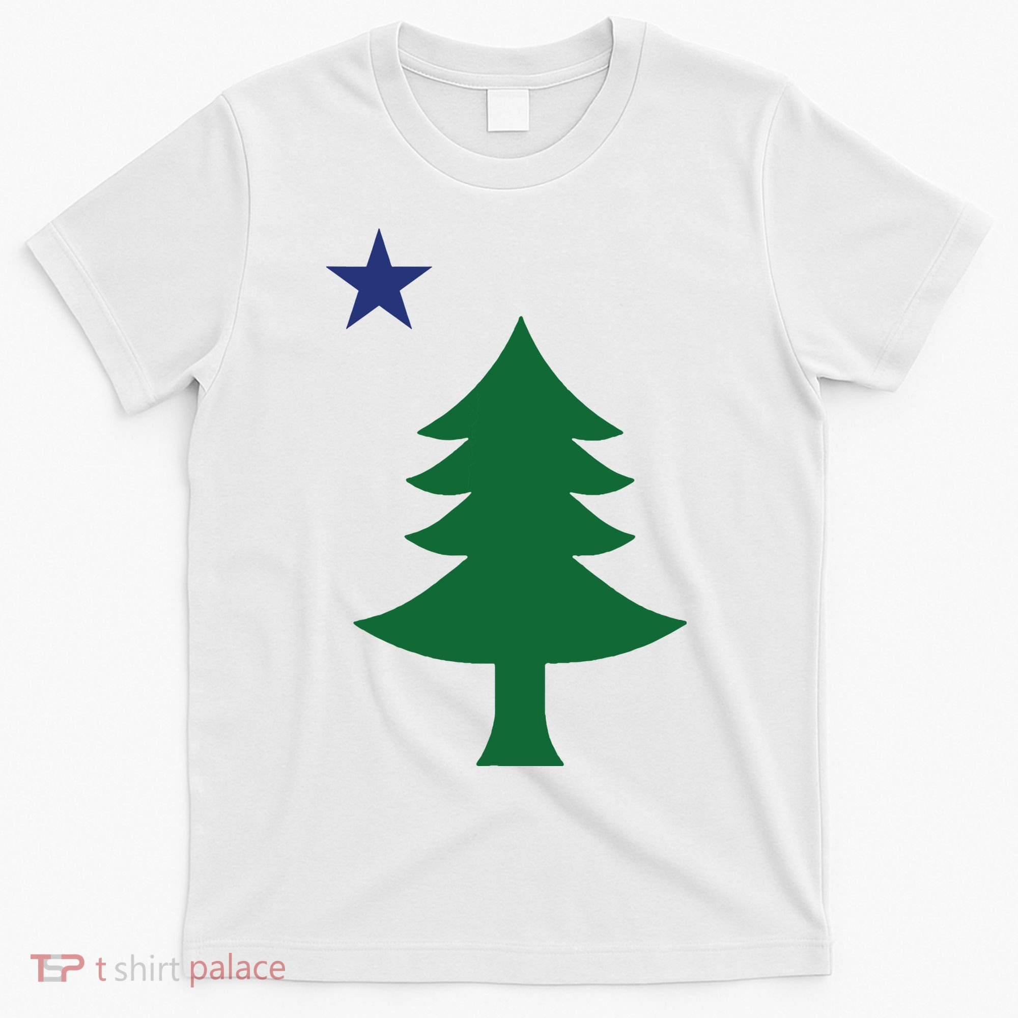 Maine Pine Tree State Flag Pride Patriotic T-Shirt