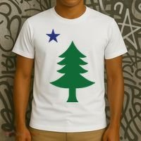 Maine Pine Tree State Flag Pride Patriotic T-Shirt thumb 3