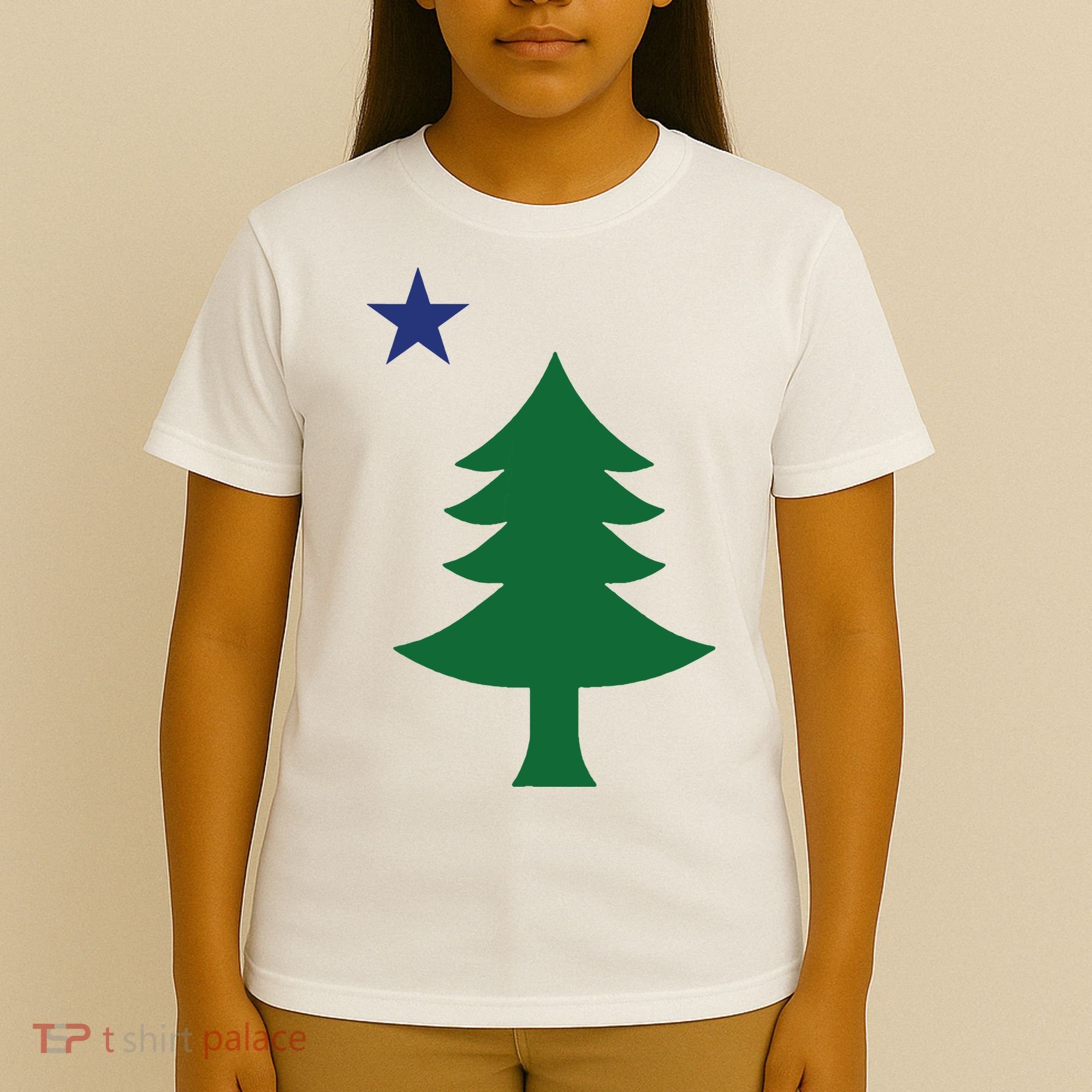 Maine Pine Tree State Flag Pride Patriotic T-Shirt