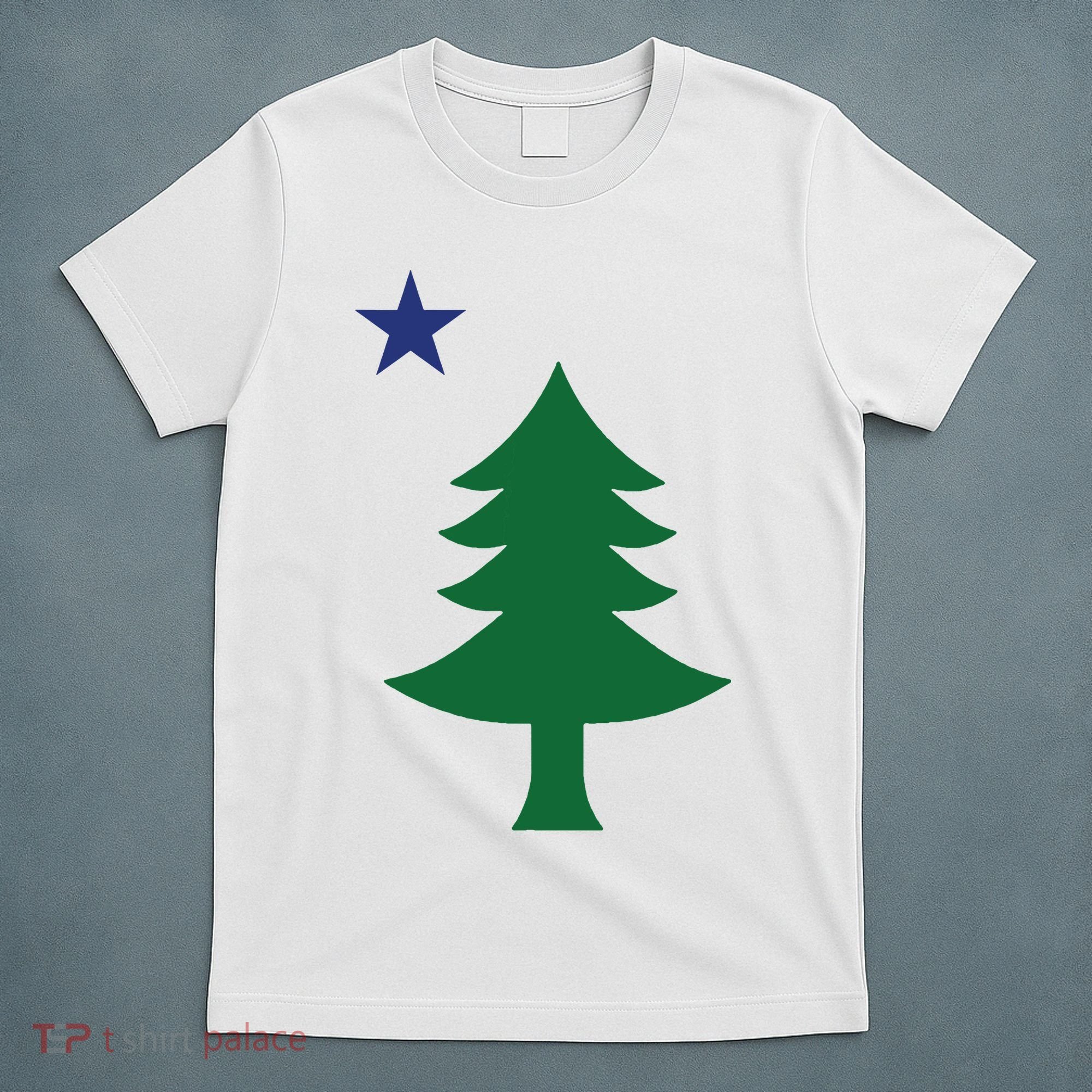 Maine Pine Tree State Flag Pride Patriotic T-Shirt