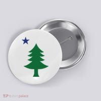 Maine Pine Tree State Flag Pride Patriotic Button thumb 0