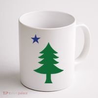 Maine Pine Tree State Flag Pride Patriotic Coffee Mug thumb 1