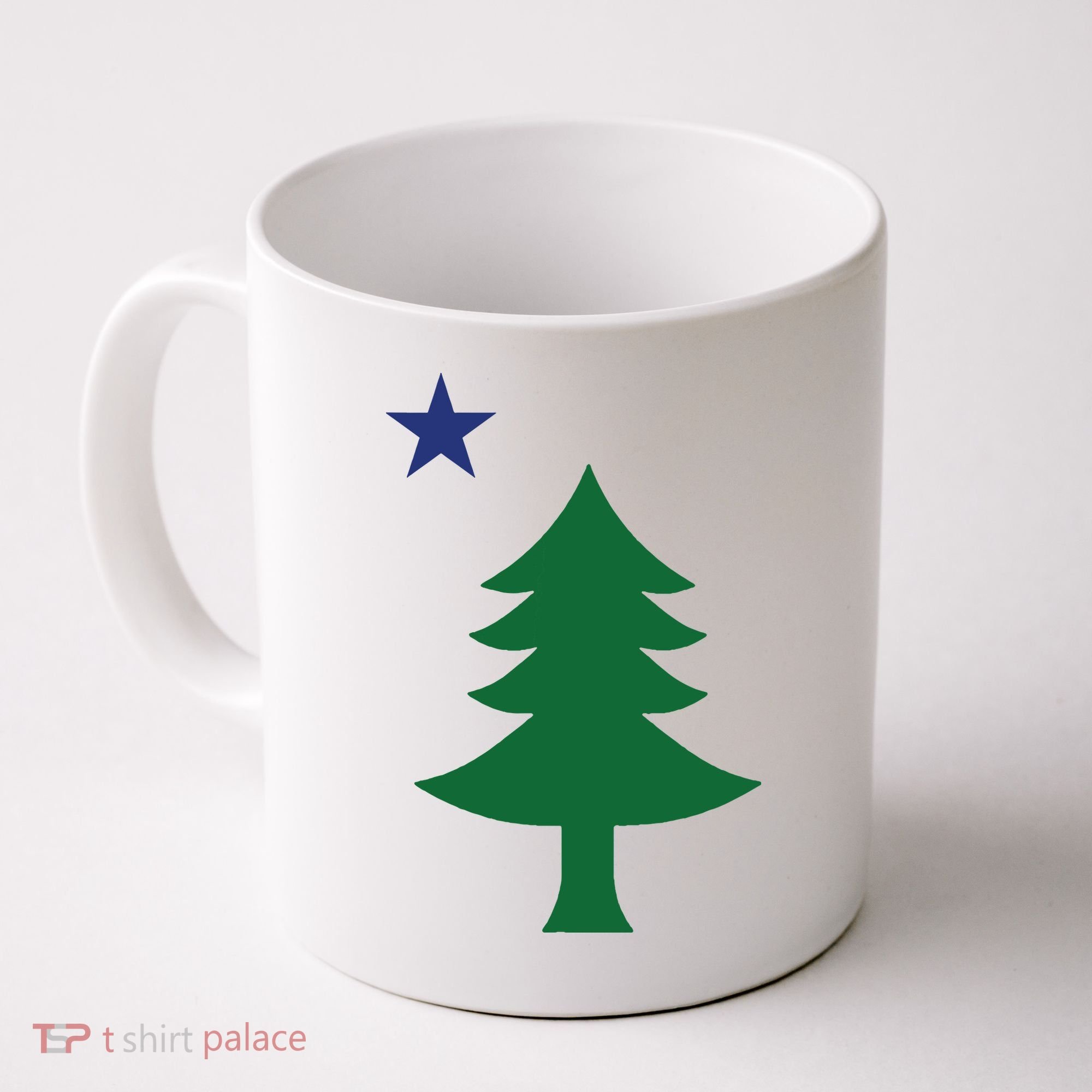 Maine Pine Tree State Flag Pride Patriotic Coffee Mug