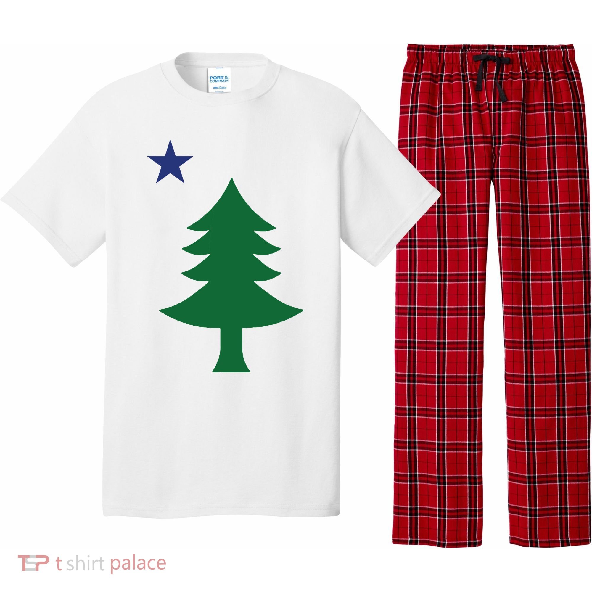 Maine Pine Tree State Flag Pride Patriotic Pajama Set