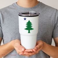 Maine Pine Tree State Flag Pride Patriotic Tumbler thumb 2